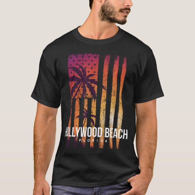 Camiseta Praia de Hollywood EUA Flórida (Frente)