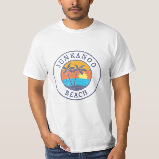 Camiseta Praia de Junkanoo, Estilo Clássico Desvanecido das (Frente)