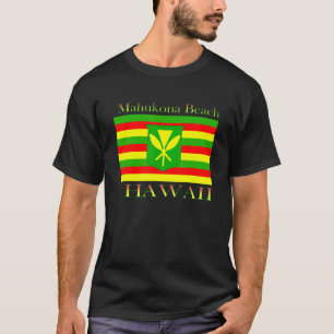 Camiseta Praia de Mahukona Ilhas Hawaii Praia de Bandeira d