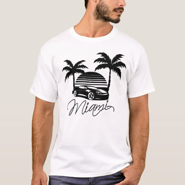 Camiseta praia de Miami (Frente)