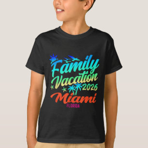 Camiseta Praia de Miami Flórida Férias em Família Verão 202