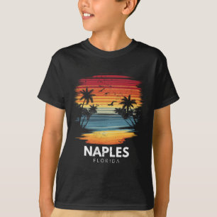 Camiseta Praia de Nápoles Flórida Prancha de Surfe Surf Vin