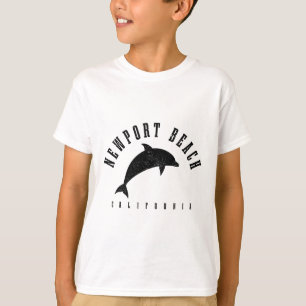 Camiseta Praia de Newport Califórnia Ca Golfinho Vintage Fé