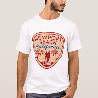 Camiseta PRAIA DE NEWPORT Califórnia Surfista Surfando Pran