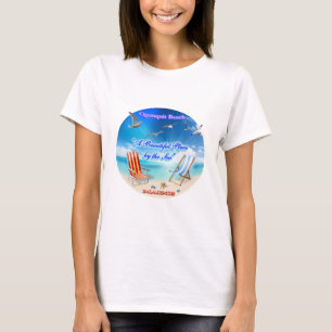 Camiseta Praia de Ogunquit - lugar bonito pelo mar