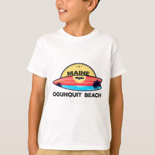 Camiseta Praia de Ogunquit Maine Prancha de Surf Praia de S