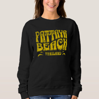 Camiseta Praia de Pattaya Tailândia Design Retro Desgastado