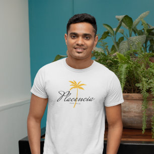 Camiseta Praia de Placencia, Belize Estilo Vintage Minimali
