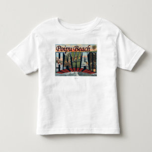 Camiseta Praia de Poipu, Havaí - grandes cenas da letra
