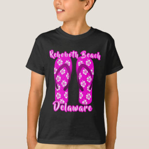 Camiseta Praia de Rehoboth Delaware Costa Pink Flip