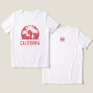 Camiseta Praia de Santa Mônica Califórnia Árvore Palmeira R