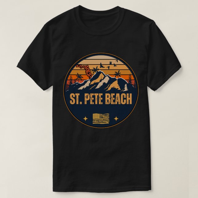 Camiseta Praia de St. Pete, Flórida (Frente do Design)