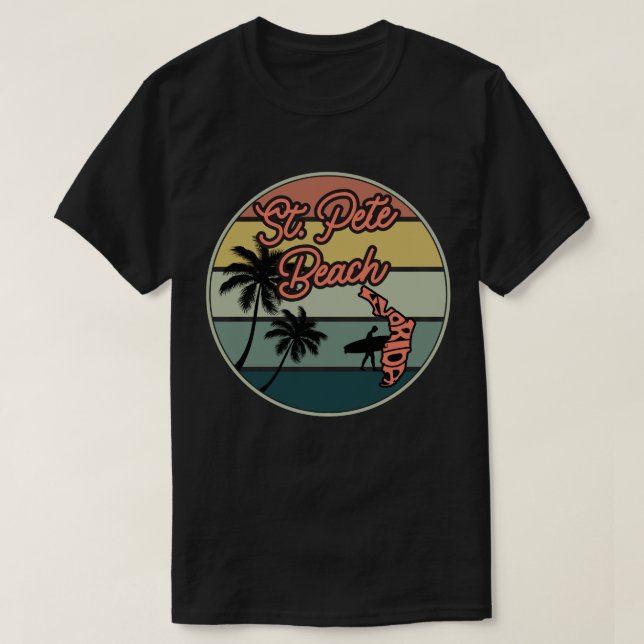 Camiseta Praia de St. Pete, Flórida (Frente do Design)