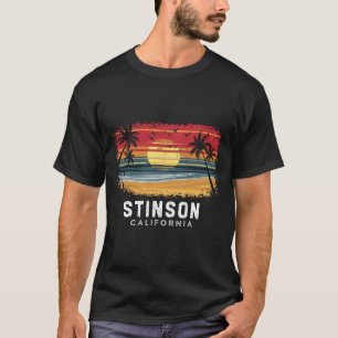 Camiseta Praia de Stinson Califórnia Prancha de Surf Praia
