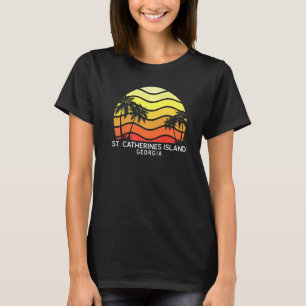 Camiseta Praia de Surf da Ilha de St. Catherines Retro Vint