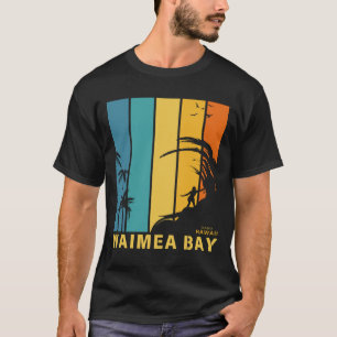 Camiseta Praia de Surf Waimea Bay Oahu Havaí