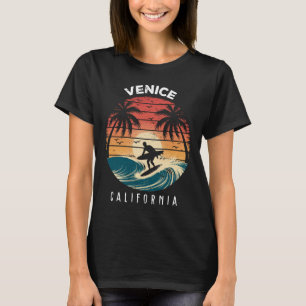 Camiseta Praia de Veneza Califórnia Prancha de Surfe Ondas