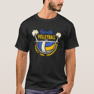 Camiseta Praia de Voleibol Ama Jogador Lá Fora da Praia