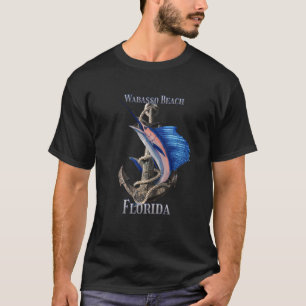Camiseta Praia de Wabasso Flórida Peixe-Espada Marlin Pesca