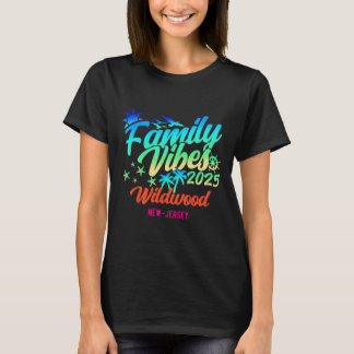 Camiseta Praia de Wildwood Nova Jersey Vibrações Familiares