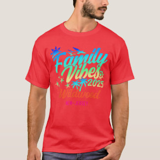 Camiseta Praia de Wildwood Nova Jersey Vibrações Familiares