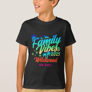 Camiseta Praia de Wildwood Nova Jersey Vibrações Familiares