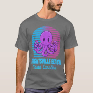 Camiseta Praia de Wrightsville Férias Polvo Fofo para Homen