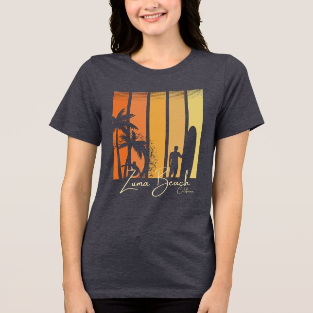 Camiseta Praia de Zuma Califórnia Surf (Frente)