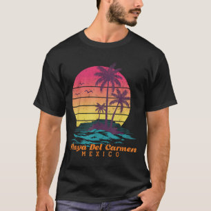 Camiseta Praia Del Carmen México Pôr do Sol Tropical