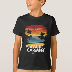 Camiseta Praia Del Carmen México Prancha de Surf Surf Vinta