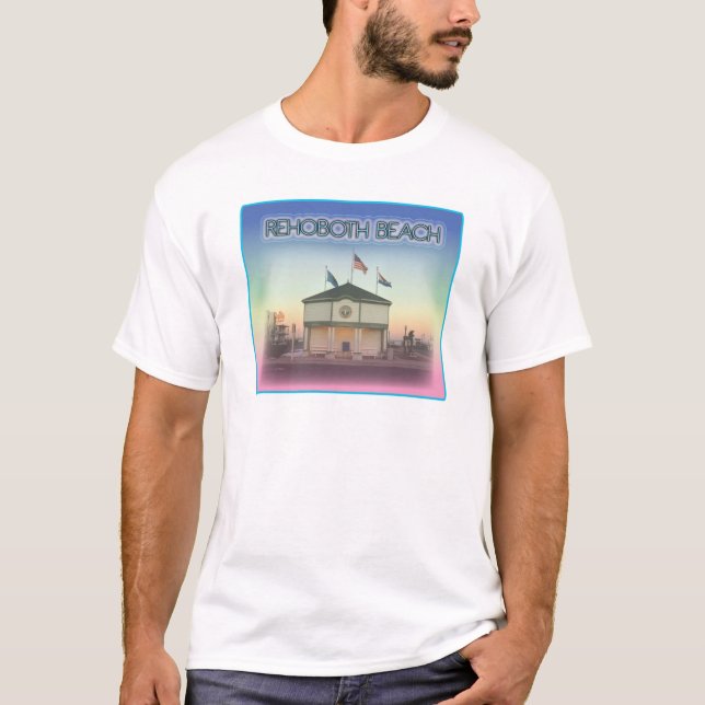 Camiseta Praia Delaware de Rehoboth - cena da avenida de (Frente)