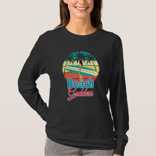 Camiseta Praia Deusa Surfer Summer Ocean Palm Trees Beach