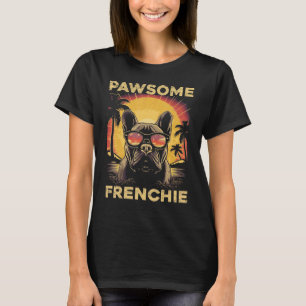 Camiseta Praia do Bulldog Francês Pawsome Frenchog M