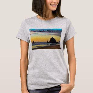 Camiseta Praia do canhão - rocha do monte de feno no por d