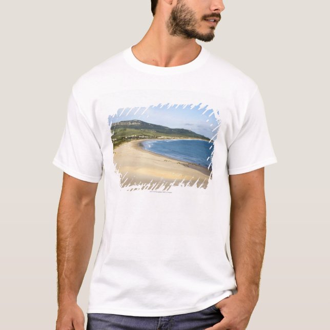 Camiseta Praia do litoral ao longo da costa Tarifa próximo (Frente)