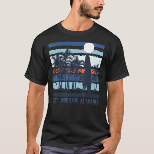 Camiseta Praia do Surf de Verão do Fort Morgan Alabama, na
