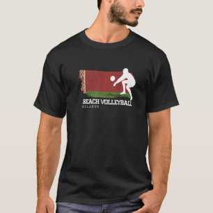 Camiseta Praia do Voleibol Bielorrússia Bandeira do Amor Pl