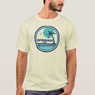 Camiseta Praia Driftwood Geórgia Palmeiras Pássaros
