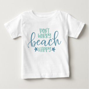 Camiseta Praia Feliz Divertida Não se Preocupe