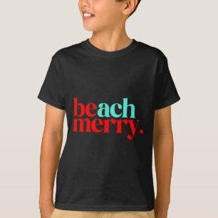 Camiseta Praia Feliz Natal Engraçado 