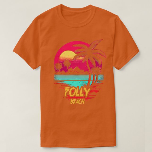 Camiseta Praia Folly da Praia Retrowave (Frente do Design)