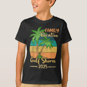 Camiseta Praia Gulf Shores Alabama Férias em Família 2025 V