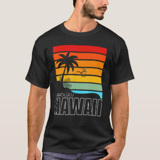 Camiseta Praia Havaiana Aloha Palmeiras Verão Retro Honol