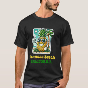 Camiseta Praia Hermosa Califórnia CA Praia Fofa Abacaxi T