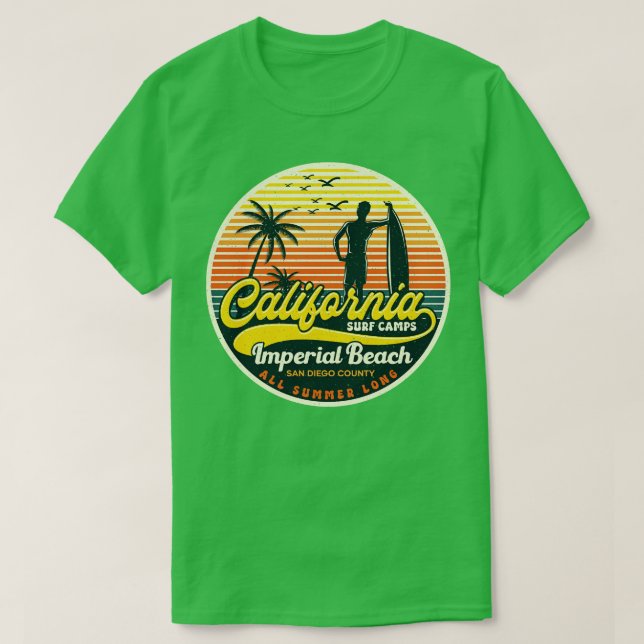 Camiseta Praia Imperial do Campo Surf da Califórnia (Frente do Design)