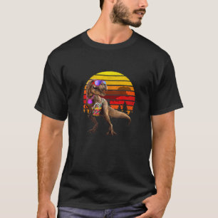 Camiseta Praia Jurássica T Rex Retro Vintage World Funny D