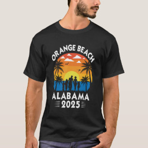 Camiseta Praia Laranja Alabama 2025 Viagem Familiar Amigos 