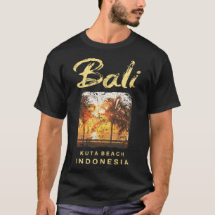 Camiseta Praia Li Kuta Indonésia Surf Vintage Homens Mulher