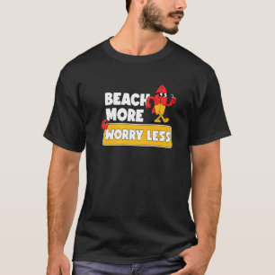 Camiseta Praia Mais Preocupada Menos Férias Víblias de Verã