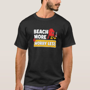 Camiseta Praia Mais Preocupada Menos Férias Víblias de Verã